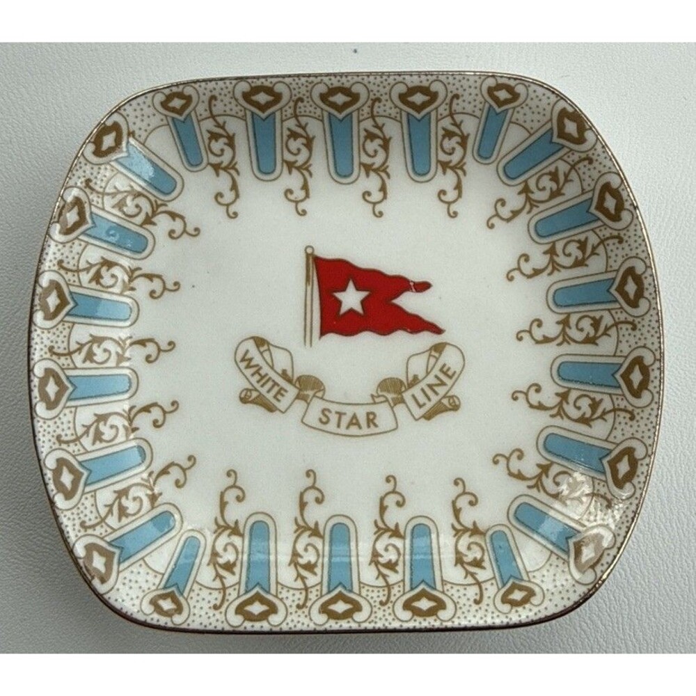 RMS Titanic 1st Class Wisteria Pattern Dish - Authentic Replica